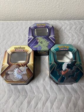 Pokemon Collectible Metal Tins (Set of 3)